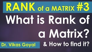 Rank of Matrix 3 in Hindi MImp  Linear Algebra  Engineering Mathematics [upl. by Christoffer]