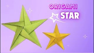 How to Make Paper Star Step by Step  Origami Star Making  Easy Paper Crafts [upl. by Aelegna259]