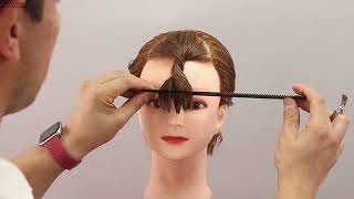 How to cut twisted fringe step by step tutorial learn how to cut Gorgeous bang in few minutes bang [upl. by Robbi]