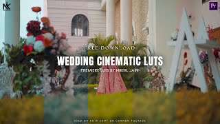 5 FREE Wedding Color Luts  Wedding Cinematic Luts  Presets  Wedding Color Grading Premiere Pro [upl. by Htebazil]