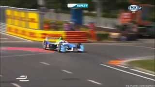 Formula E Beijing 2014 QLF Trulli crashes [upl. by Pollerd545]