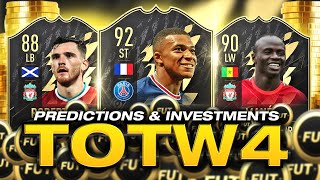 TOTW 4 Predictions amp INVESTMENTS  FIFA 22 Team of The Week Trading [upl. by Gibbeon190]