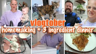 VLOGTOBER 2023  HOMEMAKING  EASY 3 INGREDIENT DINNER IDEA [upl. by Jaclin862]