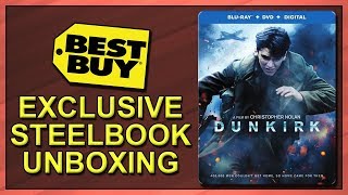 Dunkirk Best Buy Exclusive Bluray SteelBook Unboxing [upl. by Ayisan278]