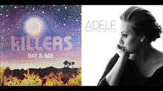 Human Like You Mashup  The Killers amp Adele [upl. by Nallek]