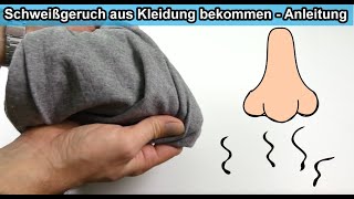 Schweißgeruch aus Kleidung  T Shirt  Pullover mit Hausmittel  Essig  entfernen  Anleitung [upl. by Lleznov440]