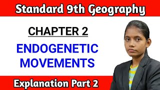 Endogenetic movements class 9th geography chapter 2 explanation part 2 in hindi [upl. by Eirolav613]