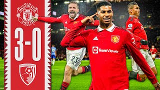 SEVEN CONSECUTIVE OLD TRAFFORD WINS 🔥  Man Utd 30 Bournemouth  Highlights [upl. by Ahsar]