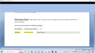 MQ Output Node in IIBACE IBM Integration Bus ibm iib middleware ace learnandpass [upl. by Cam]