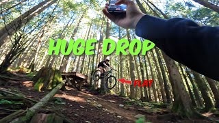 He hit this HUGE drop with a FLAT tire [upl. by Edals620]