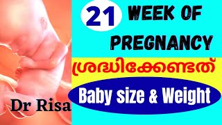 Pregnancy Week by Week Malayalam  21 Weeks Pregnant [upl. by Eoz476]