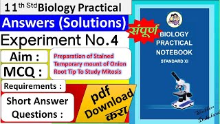 Class 11th Biology Practical Notebook study the part of microscopes all answers 11th Biology 4th [upl. by Kain]