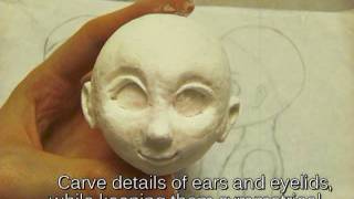 Making a Ball Jointed Doll Part 1 The Head [upl. by Marcie366]