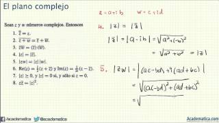 Propiedades del conjugado y de la magnitud de los complejos [upl. by Chivers]