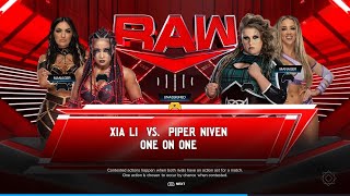 Xia Li vs Piper Niven  Raw W4 May  WWE 2k24  Universe Mode [upl. by Jp]