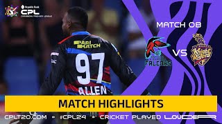 Highlights  Antigua amp Barbuda Falcons vs Trinbago Knight Riders  CPL 2024 [upl. by Nick]