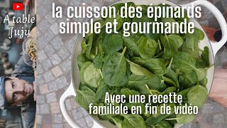 Recette épinards comment cuire des épinards [upl. by Crockett533]