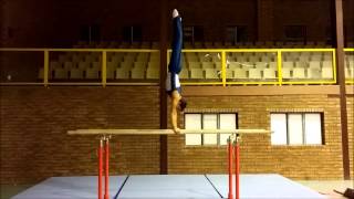 Age Group Programme  Mens Artistic Technical Ability Testing – Parallel Bars  Exercise 18 [upl. by Bedwell]