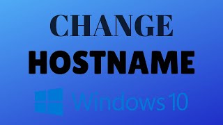 how to change hostname in windows 10 [upl. by Annaeirb]