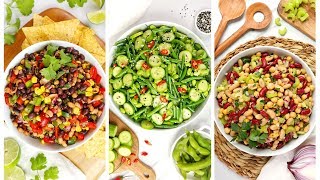 3 Healthy Bean Salad Recipes  Quick  Easy Meal Prep Ideas [upl. by Olotrab330]