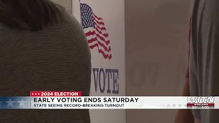 New record for early voting more than half of voters have cast ballots [upl. by Htezzil]