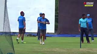 Kuldeep Yadav bowling in nets ahead of India vs Sri Lanka 3rd ODI [upl. by Lachlan]