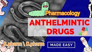 Anthelmintic Drugs  Pharmacology  Albendazole Pyrantel Praziquantel Ivermectin [upl. by Nicolle]