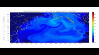 Simulation Map of Cesium137 Deposition Across the Pacificswf [upl. by Lightfoot]