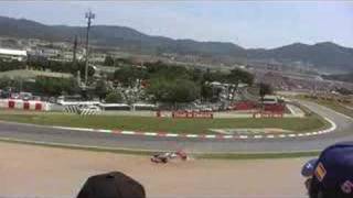 New HD version Hekki Kovalainen´s crash at Barcelona 2008 from Nstand [upl. by Morril]