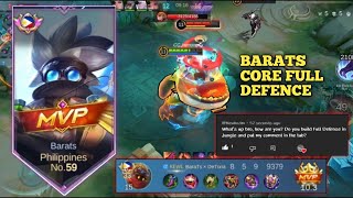 CORE BARATS FULL DEFENCE BUILD  MEET HYPER FANNY ON JUNGLE  MLBB 🦖 [upl. by Kylander]