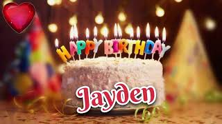 Happy Birthday Jayden  Happy Birthday Names with Song [upl. by Nerin]