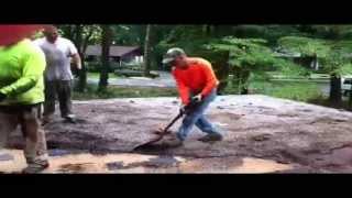 Flat roof Tar and gravel removal 1 [upl. by Annabell]