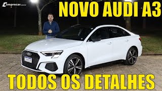 Novo Audi A3 Sedan 20 Performance Black 2022  Todos os detalhes da nova geração [upl. by Zoara]