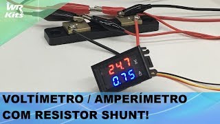 DICA PARA PROJETOS VOLTÍMETRO 100V COM AMPERÍMETRO 50A [upl. by Hcaz657]