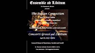 Geminiani  Concerto Grosso in CMajor after Corelli Op 5 No 3  I  Adagio [upl. by Goodkin]