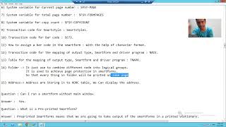 41  Smartforms  Control Parameters Output Options and User Settings Part1 [upl. by Nolyad]