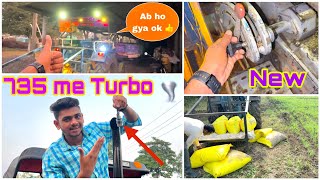 Swaraj 735 turbo install 😁  tractor turbo whistle 👌 Farming vlog 💙 [upl. by Fischer688]