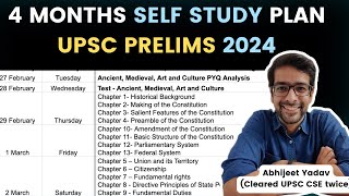 4 Month Self Study Plan for UPSC Prelims 2024 with Daily Targets [upl. by Torr]