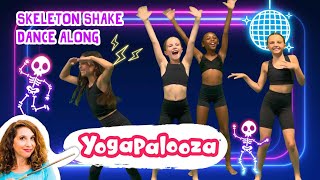 Skeleton Shake Halloween Kids Dance Along Version from yogapalooza [upl. by Laucsap]