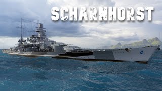 World of WarShips Scharnhorst  4 Kills 141K Damage [upl. by Enaamuj]