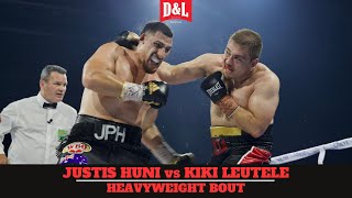 Justis Huni vs Kiki Leutele  IBF WBO amp WBC Regional Heavyweight Title Fight [upl. by Ayocat598]