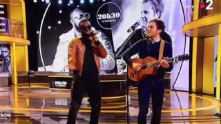 Maître Gims ft Vianney « la même » live JT France 2 [upl. by Ahsiral]