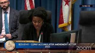 March 20 2023 Markup B250141 the Copay Accumulator Amendment Act of 2023 [upl. by Eanrahs]