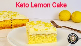 HOW TO MAKE THE EASIEST KETO LEMON CAKE  SOFT MOIST FLAVORFUL amp DELICIOUS [upl. by Lihp]