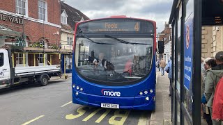 Morebus 2012 Volvo B7RLE Wright Eclipse 2 HF12 GXB on the 3 to Wimborne  120724 [upl. by Yentrok]