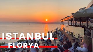 Istanbul Florya  Walking Tour In Luxury Cafes amp Restaurants amp Beach  23 August 2022  4K UHD 60FPS [upl. by Airrej188]