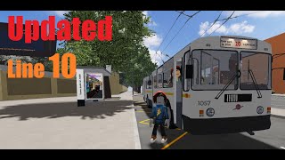 Updated Line 10  Roblox  OSVeds Trolleybuses place TRP 20  15 [upl. by Nnahsal173]