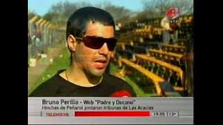 Hinchas de Peñarol pintan Las Acacias  Informe Canal 4 [upl. by Nepets]