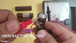 Testing Batteries With an Analog Multimeter  18650 BATTERY TESTING [upl. by Bristow269]