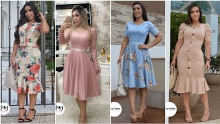 MUCHOS Estilo USANDO VESTIDOS SENCILLOSVestidos hermosos tendenciavestidos2020MODA EVANGELICA [upl. by Civ251]